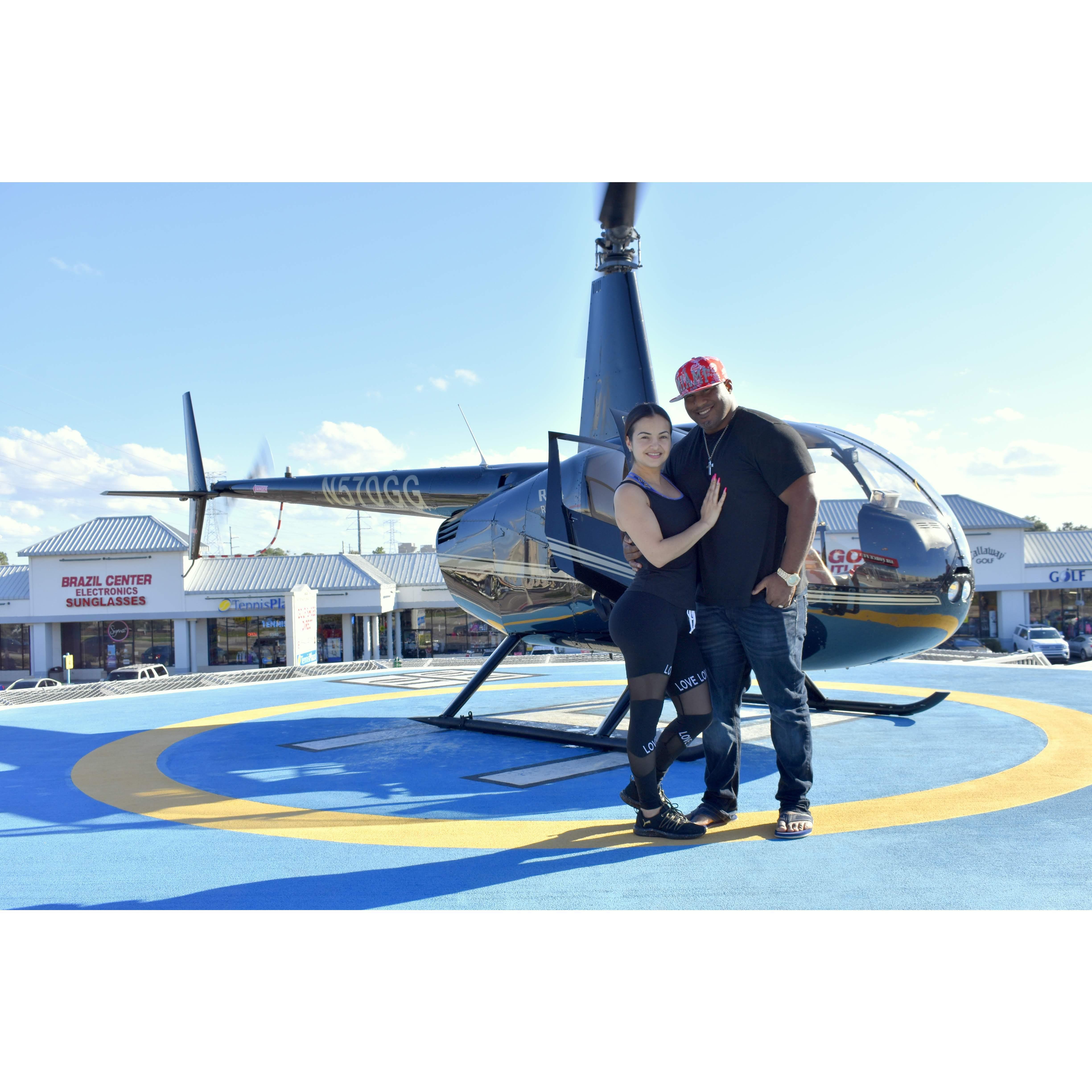 Helicopter ride in Orlando! It was our first time ever!  (He surprised me)