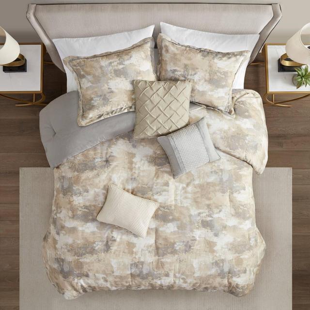 7pc King Mist Comforter Set - Gray