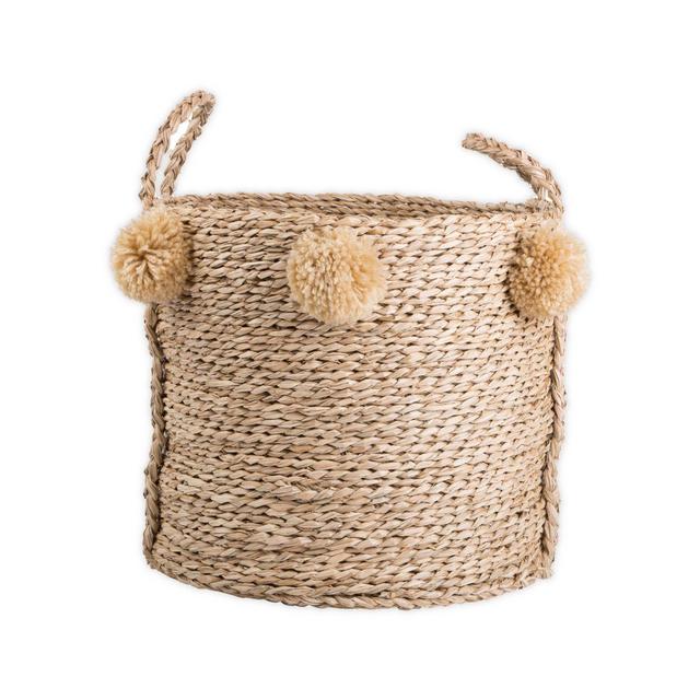 Bee & Willow™ Home Medium Seagrass Pom Pom Basket