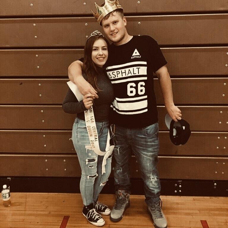 This picture was taken after we won homecoming king and queen in 2017