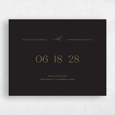 Brown Typography Wedding Save the Date - Colbie Type