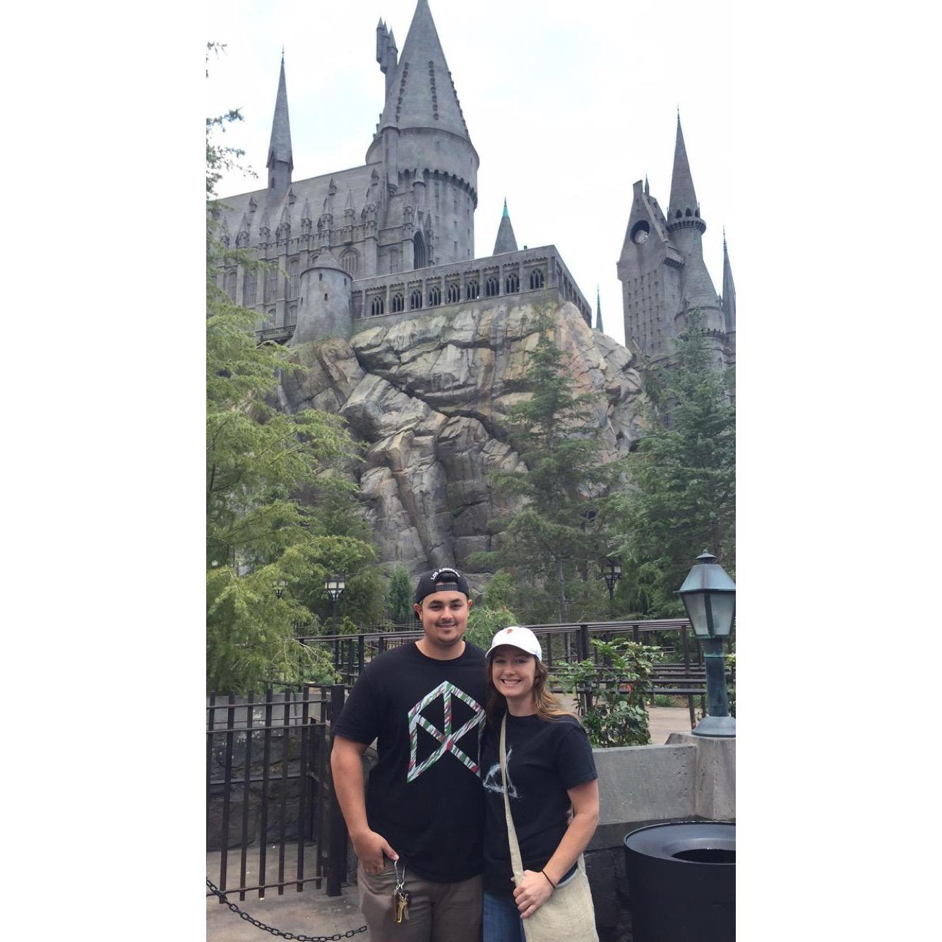 We visited Hogwarts at Universal Studios.