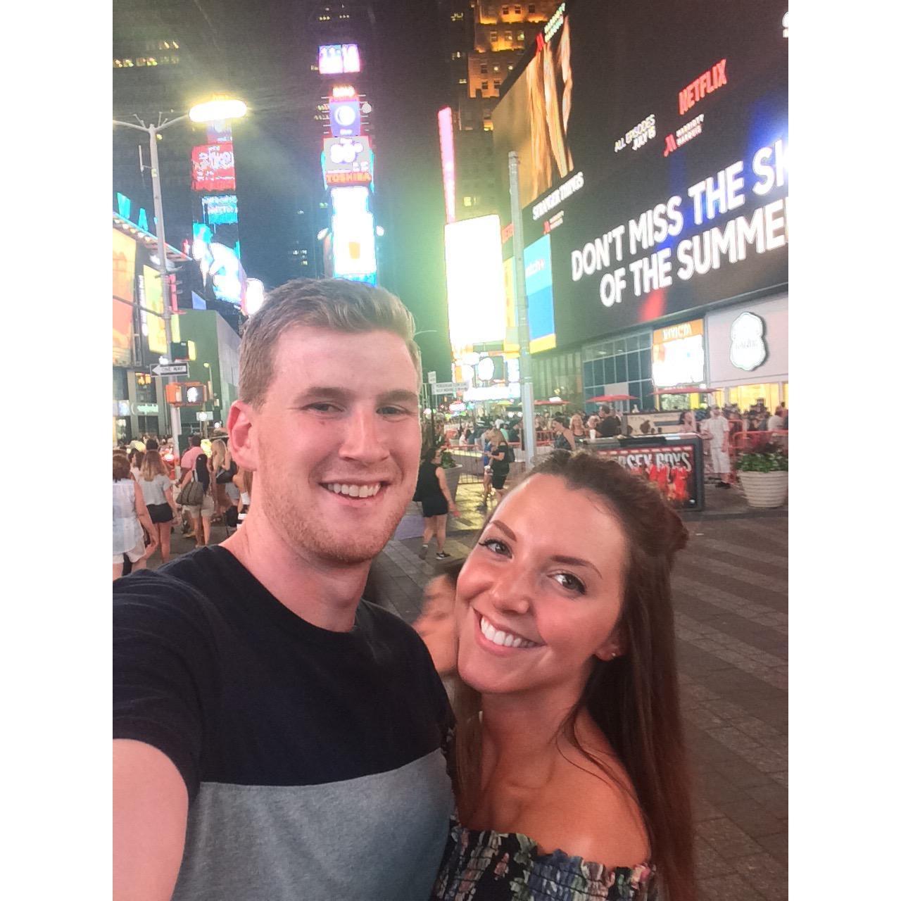 Cameron took me on my very first airplane trip to New York. This was our first trip together and was maybe one of my favorite trips we've ever taken to this day. This was in the middle of Times Square