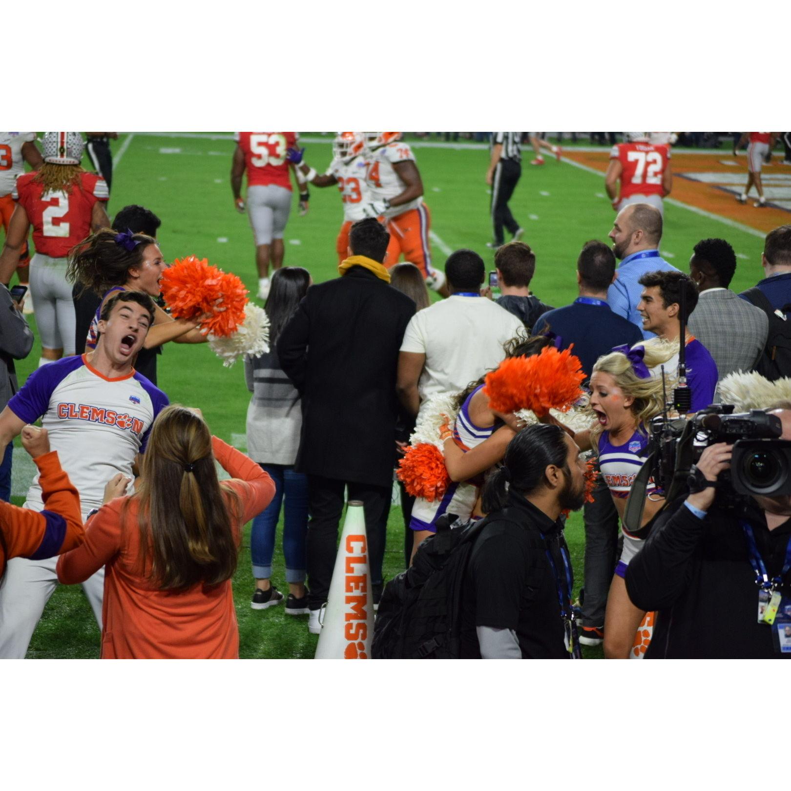 December 2019: Clemson wins the Fiesta Bowl in AZ. WE'RE GOING TO THE NATTY!