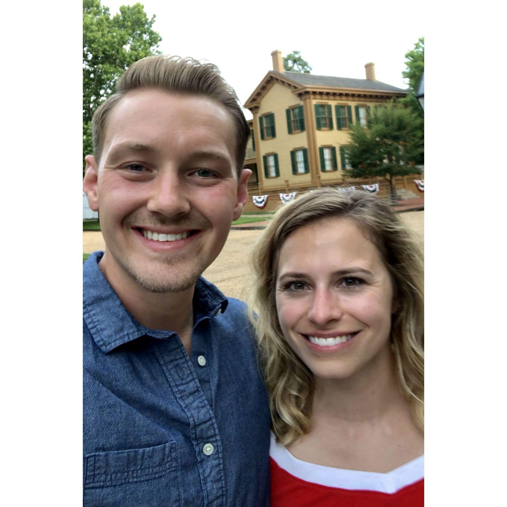 Will had to visit Lincoln's home in order to be considered a true Springfield resident. They both enjoy learning about history with Will's preference for WWII and Annamarie's for Tudor England.