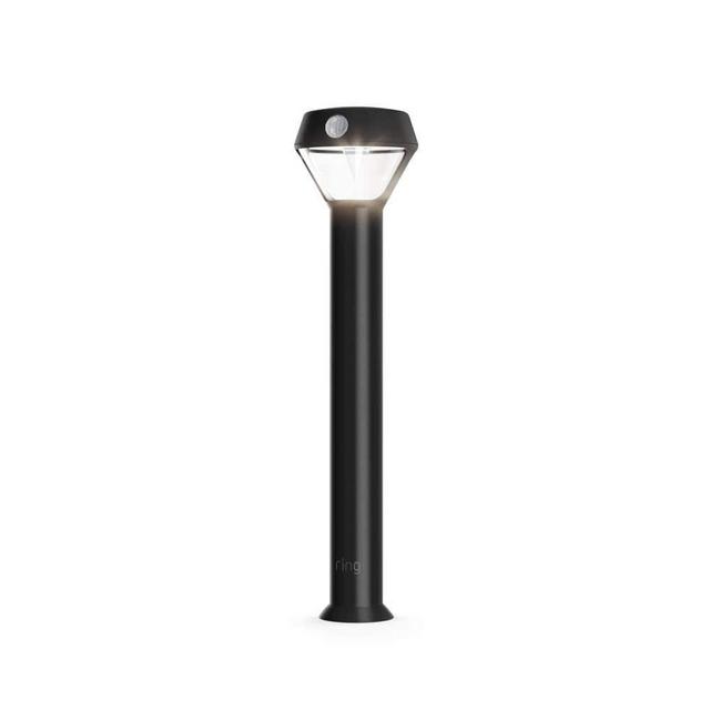 Smart Lighting, Solar Black Motion Activated Outdoor Integrated LED Pathlight
