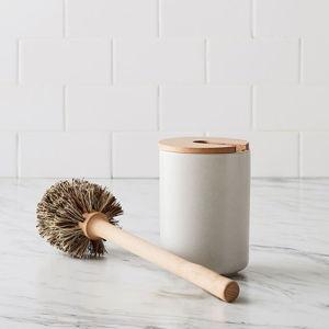 Mason Glazed Stoneware Toilet Brush and Holder