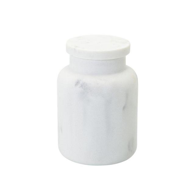 Everhome™ Faux Marble Short Jar in White
