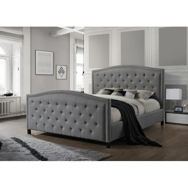 Norman King Upholstered Panel Bed