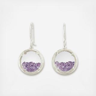 Mini Sterling Silver Shaker Birthstone Earrings