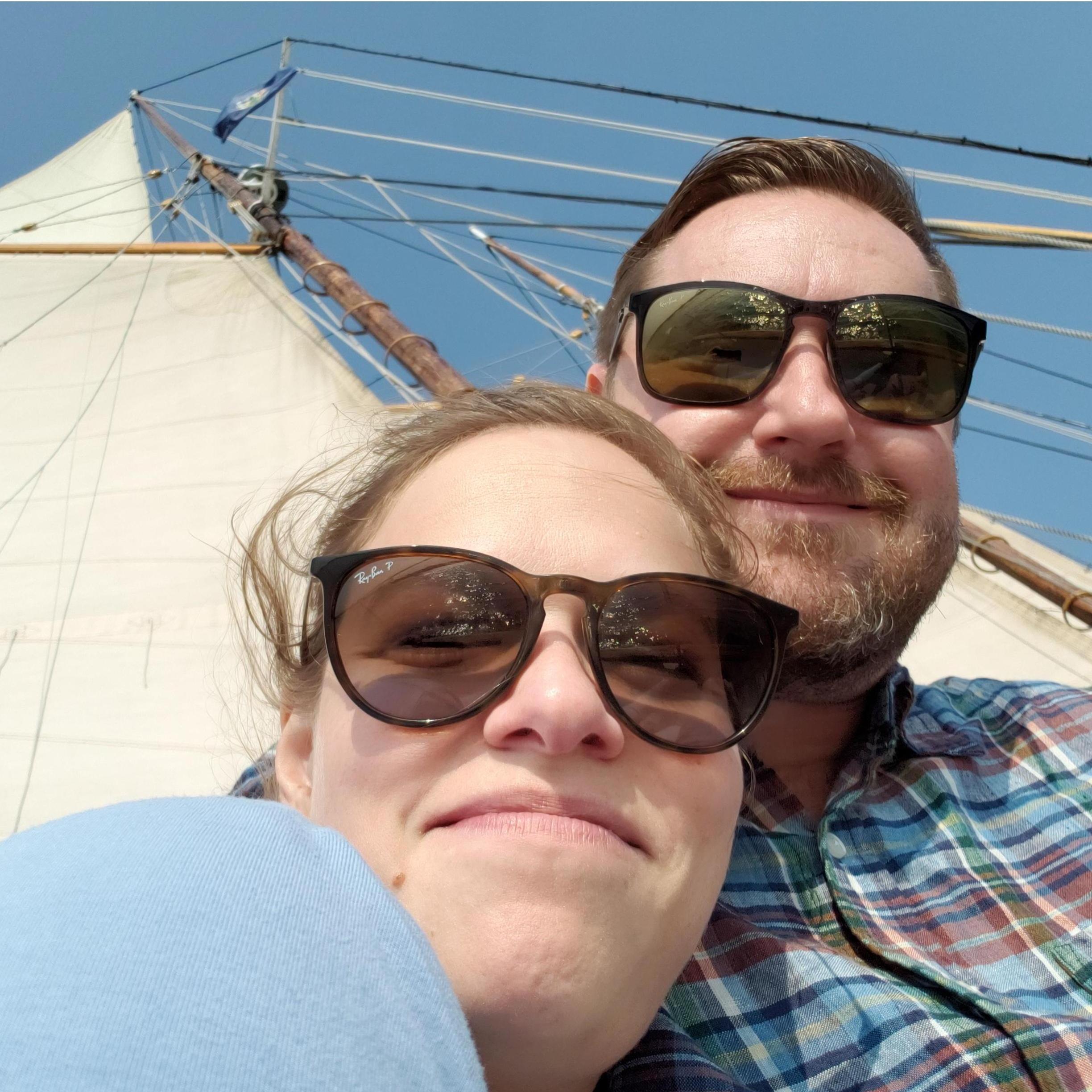 Sailing on our last day in Maine.