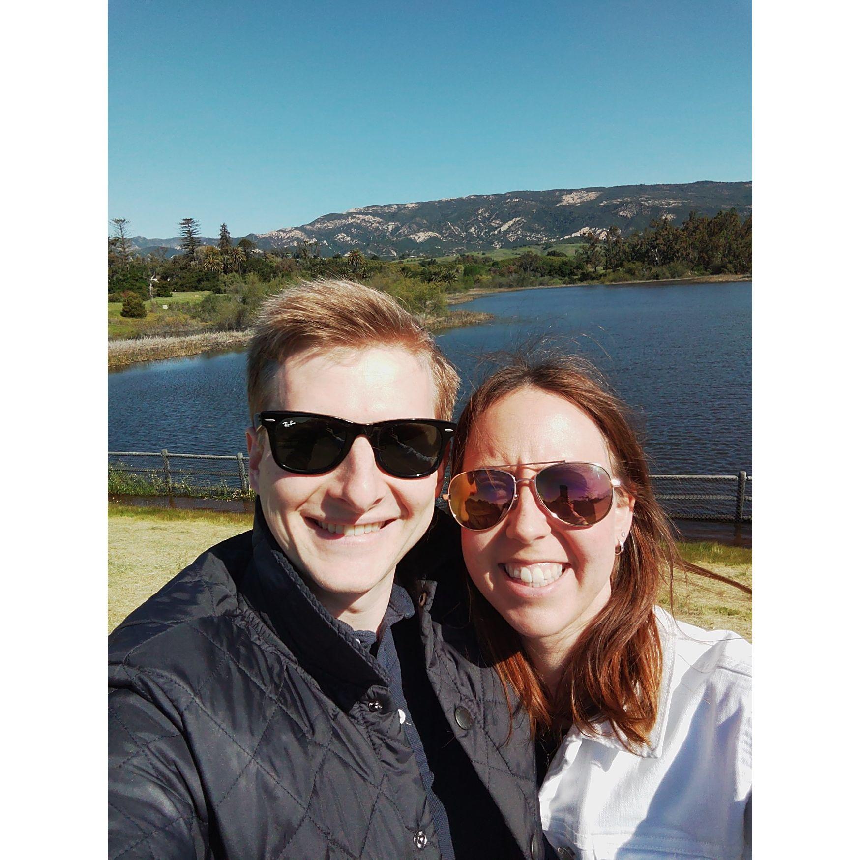 Visiting his parents in Santa Barbara, CA!