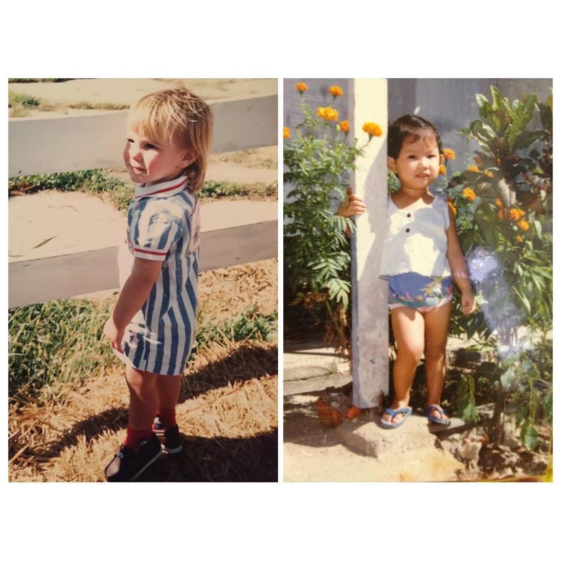The two of us at three years old