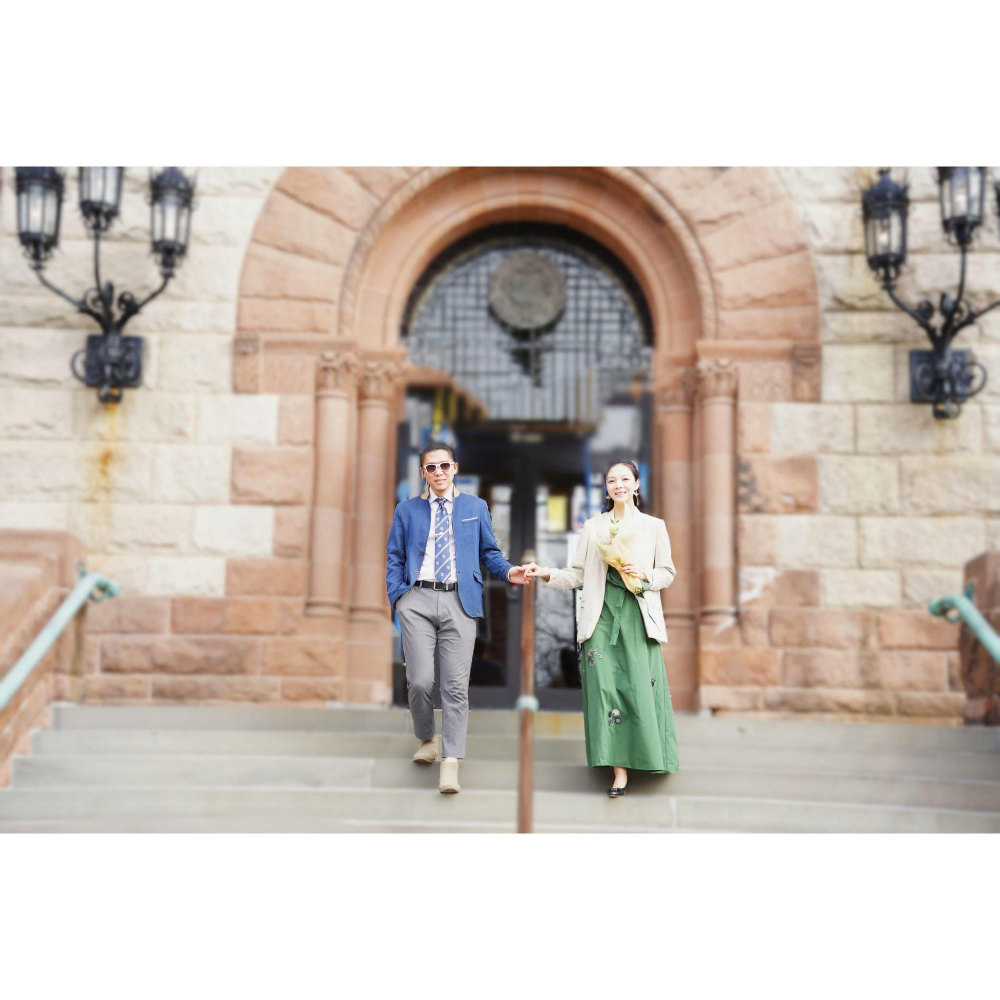 In front of Cambridge City Hall