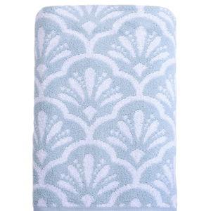 Luxury Jacquard Light Blue Bath Towel, 30x56
