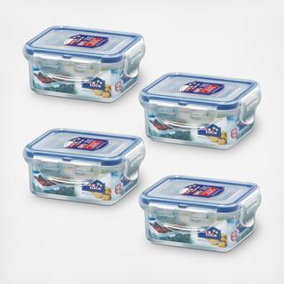 Easy Essentials 4-Piece Rectangular Food Storage Container