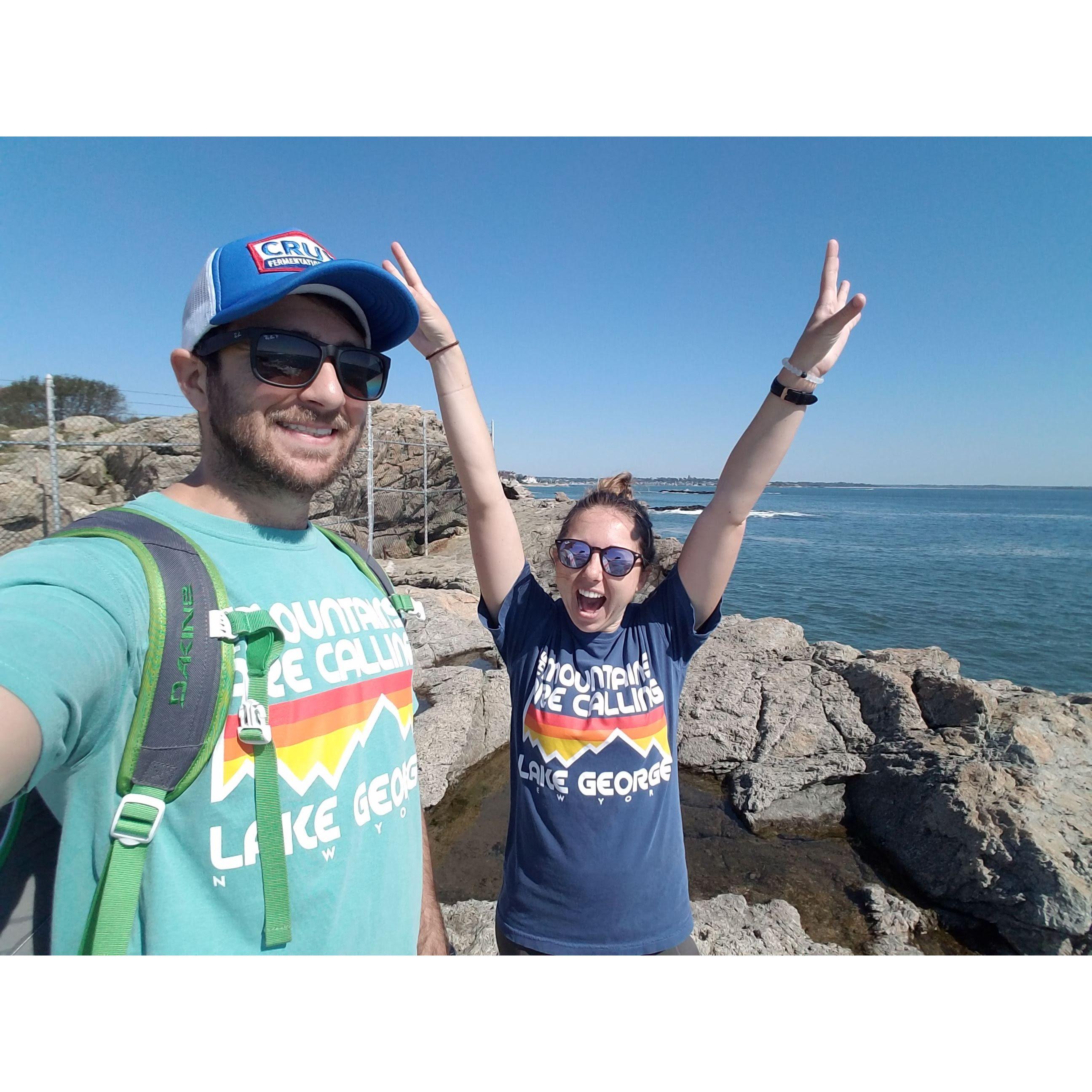 Hiking the cliff walk. Newport, Rhode Island in 2018