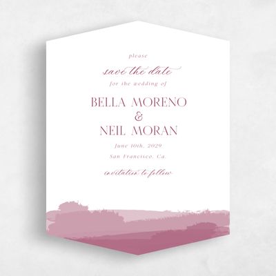 Purple Diamond Wedding Save the Date - Saif Portrait