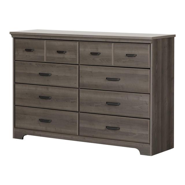 Versa 8 - Drawer Double Dresser - Gray Maple - South Shore