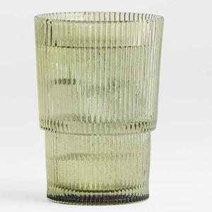 Atwell Stackable Textured Ribbed Double Old-Fashioned Glass + Reviews | Crate & Barrel