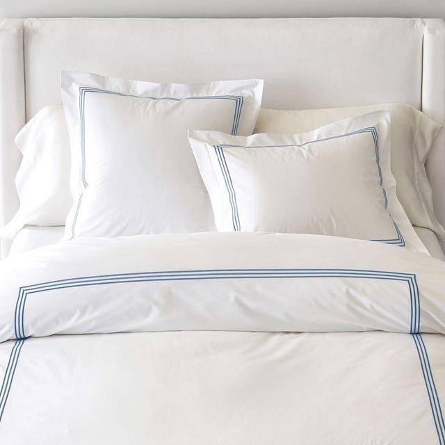 Chambray Grand Organic Duvet Cover, Full/Queen