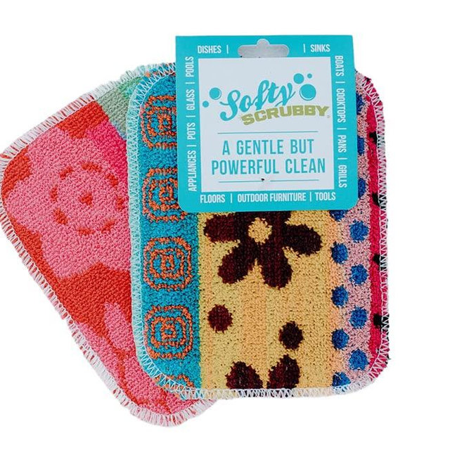 Softy Scrubby Scratchless Cleaning Pad (2 Pack) for Cleaning Kitchen, Bathroom and Household | Great for Non-Stick Cookware | Reusable | Long-Lasting | Environmentally Friendly
