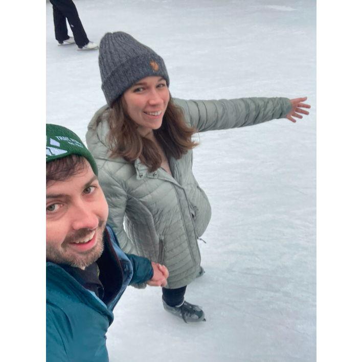 Ice skating in Millennium Park.