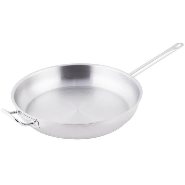 16" Aluminum-Clad Stainless Steel Fry Pan with Helper Handle