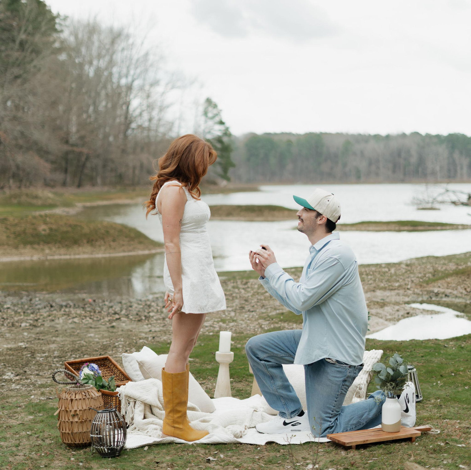 and he knelt to the ground, pulled out a ring and said...