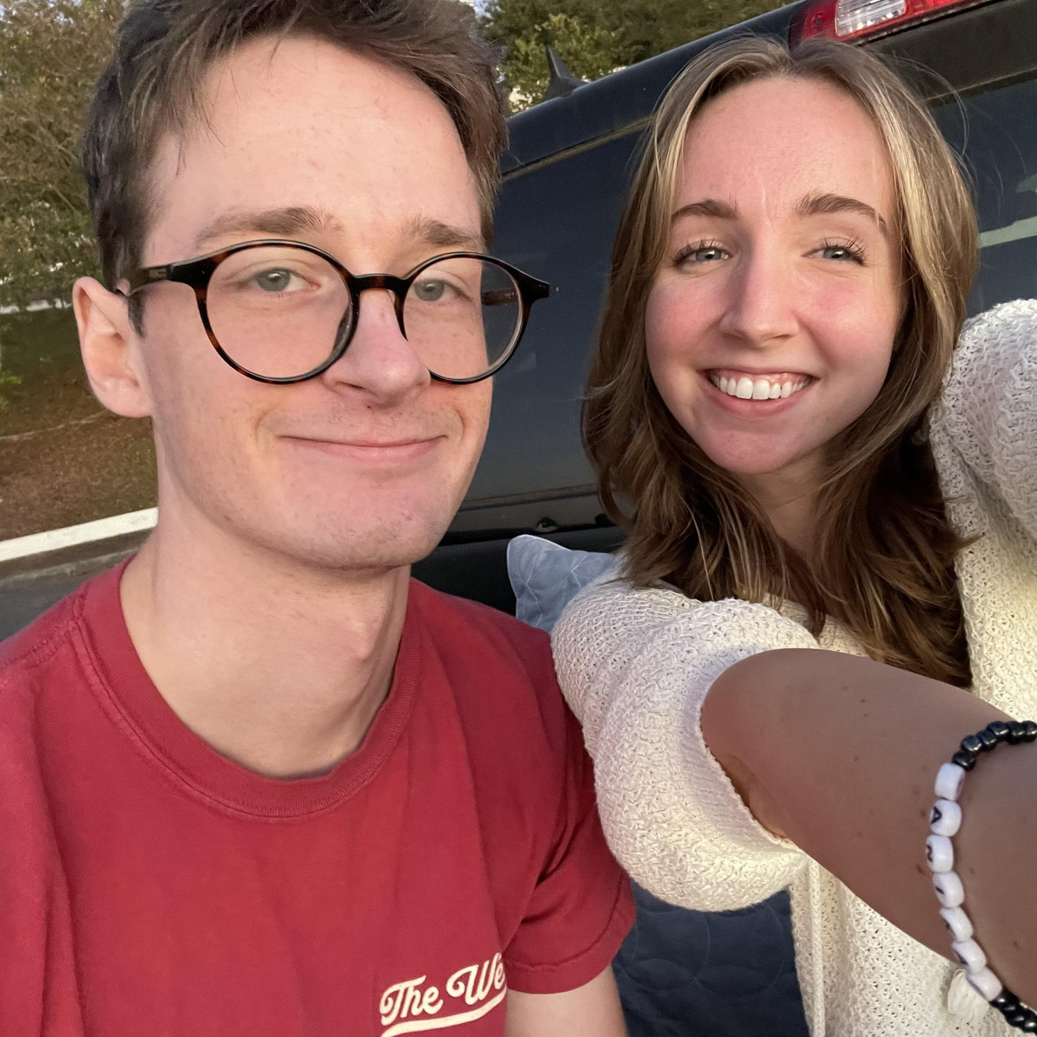 A picnic/movie date in my Dad's truck at the dam (the place Daniel proposed)