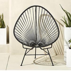 acapulco black egg outdoor chair