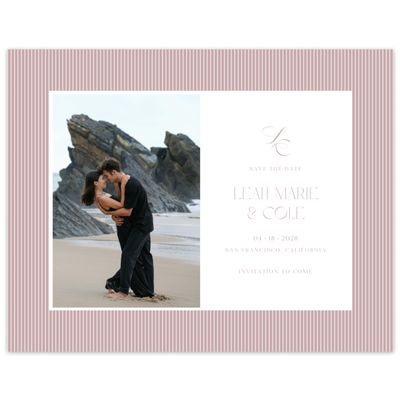 Grayed Mauve, Pink Wedding Digital Save the Date - Tristabelle Photo