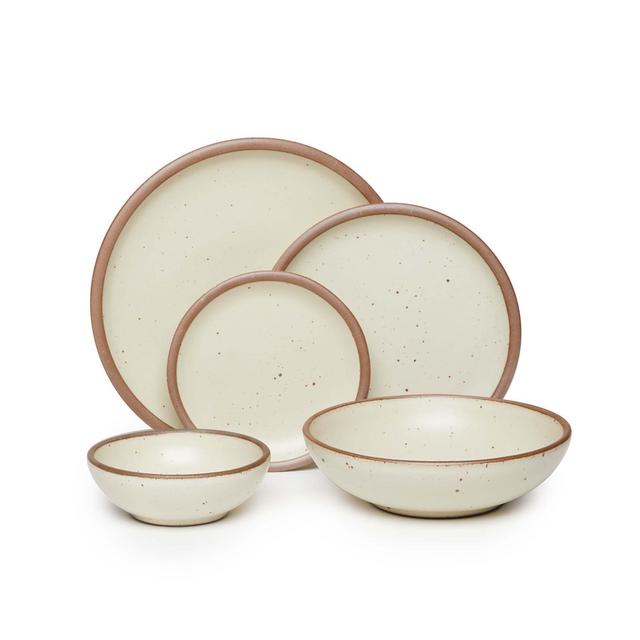 Shallow Dinner Set in Panna Cotta