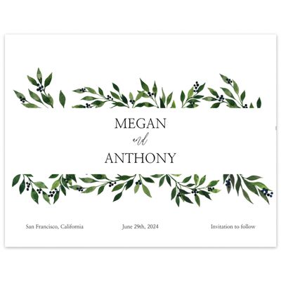 Multi-Colored Wedding Digital Save the Date - Gingerwood Border