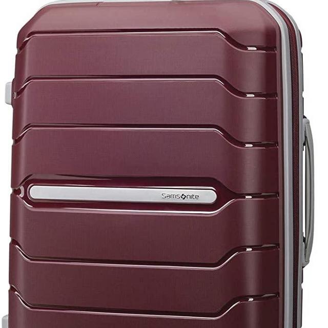 Samsonite Freeform Hardside Expandable with Double Spinner Wheels, Merlot, Checked-Large 28-Inch