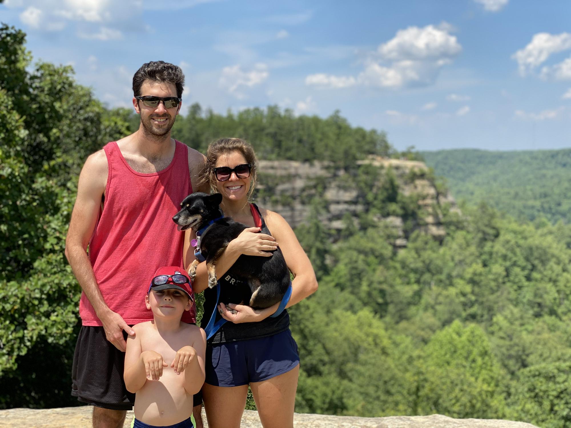 Us + Sasha at Red River Gorge in KY!