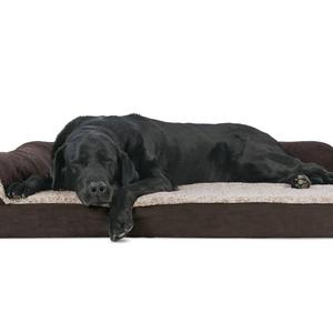 FurHaven Deluxe Orthopedic Chaise Couch Pet Bed for Cats and Dogs - Available in 4 sizes and 12 Styles