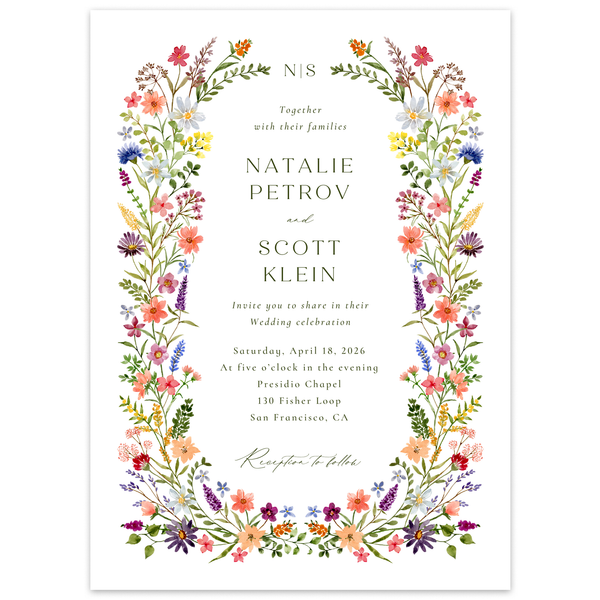 Zola Wedding Invitations - Spasso Portrait