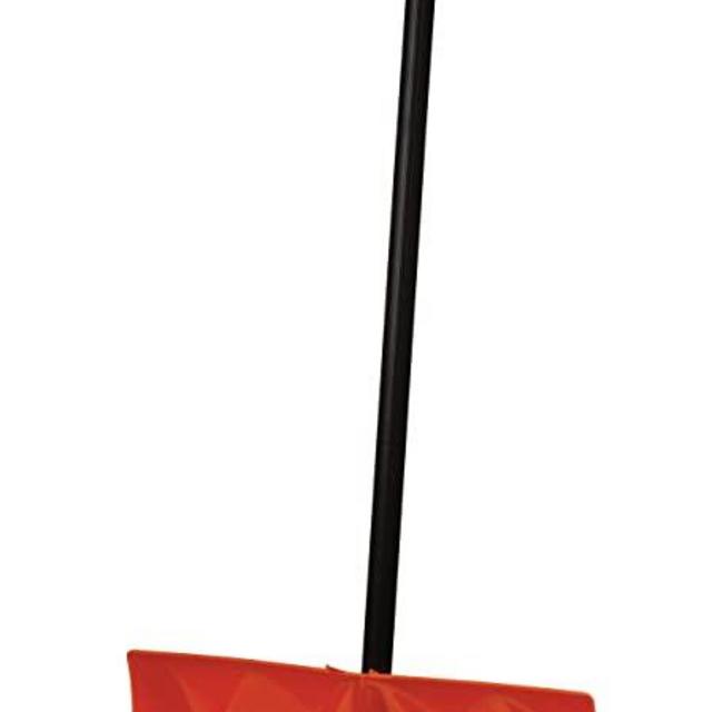 Emsco Group 1197 Bigfoot 18" Combination Multi-Use Blade Dozer Design with Metal Handle Snow Shovel, Orange Black