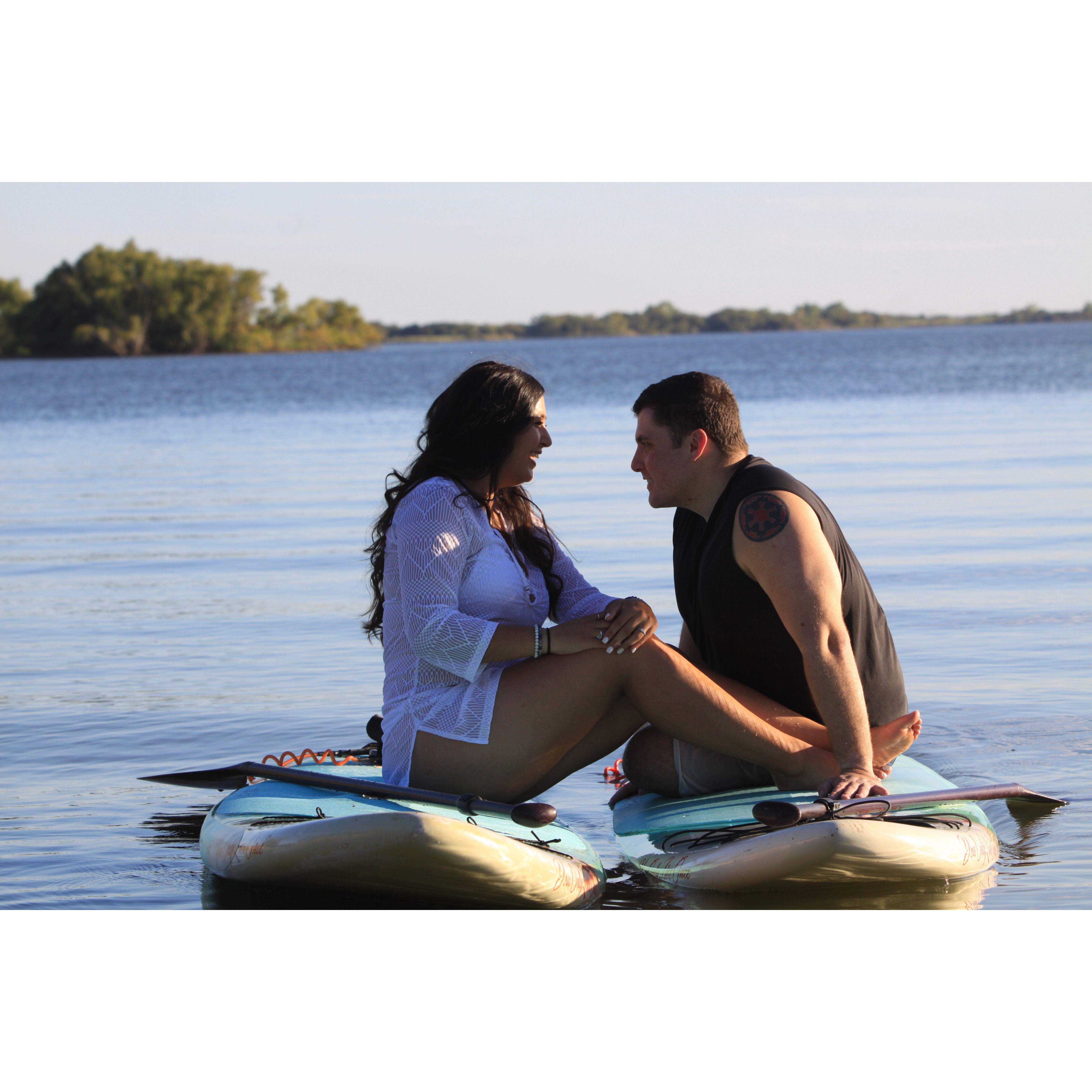 Our fun engagement photo session on the lake!