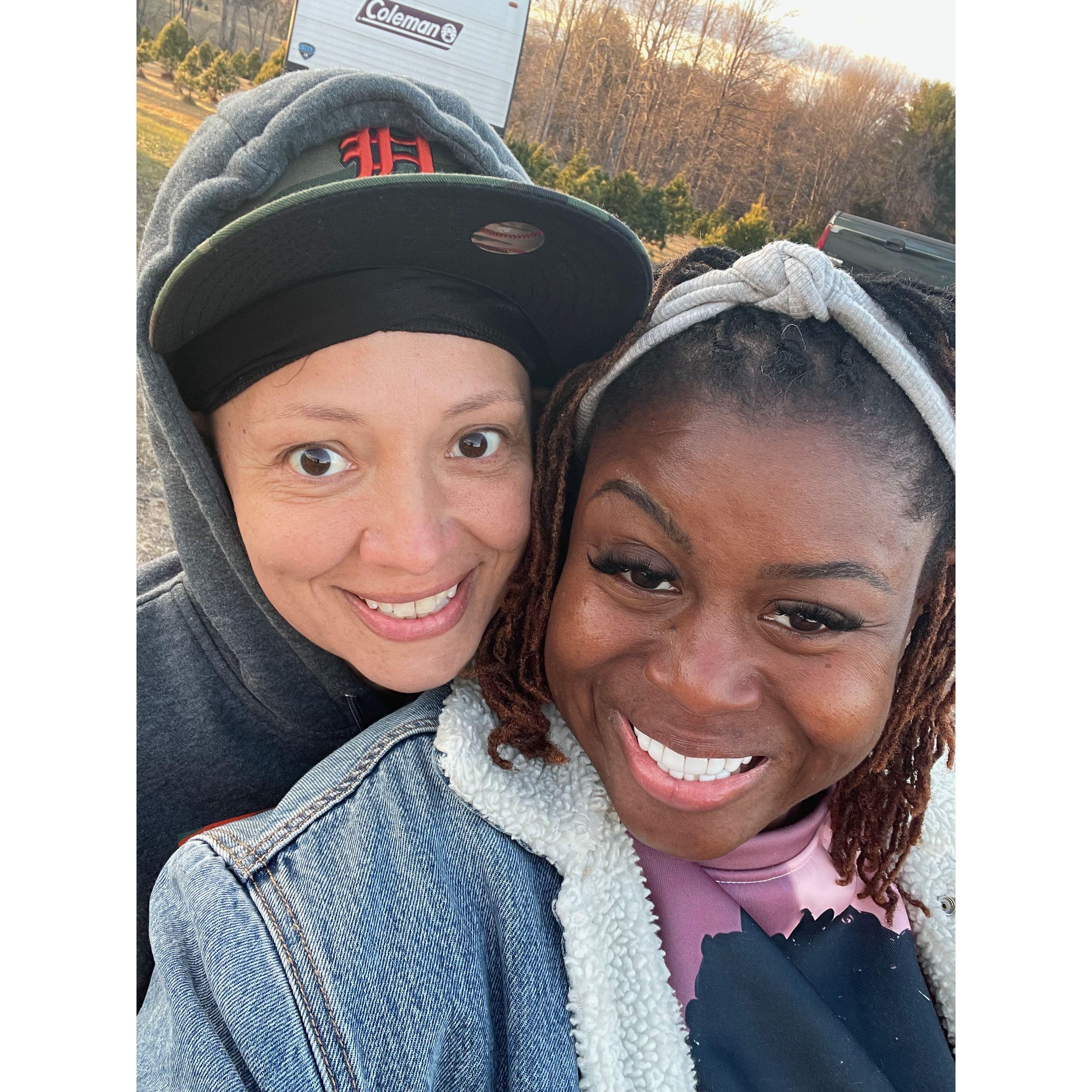 We cut down our first Christmas Tree together. This was officially a unification of bringing our traditions together as we build our blended family.