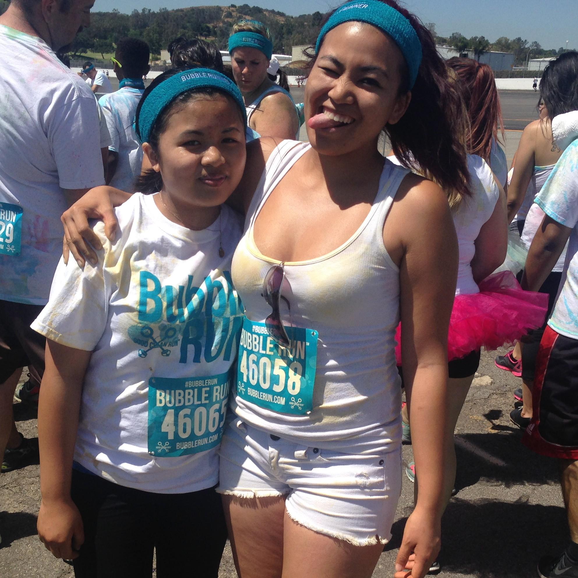 Bubble Run 5k w/ Alyssa.