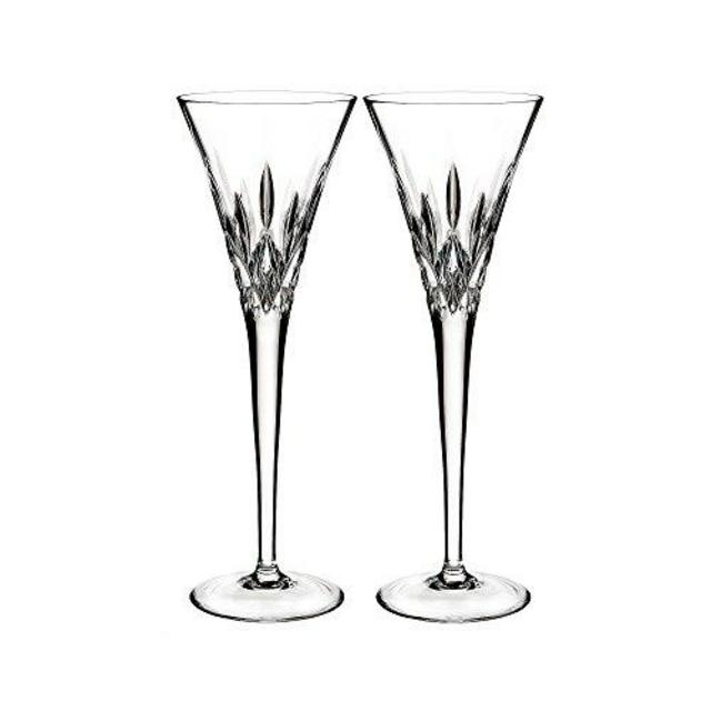 Waterford Set of 2 Lismore Pops Toasting Flutes