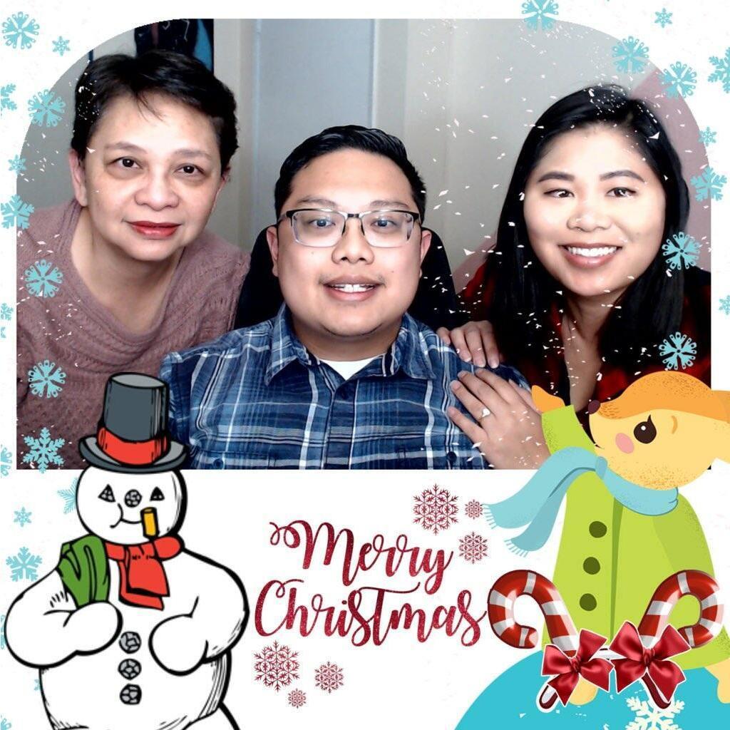 Cris, Jan, and Kalia's 2020 Holiday card
