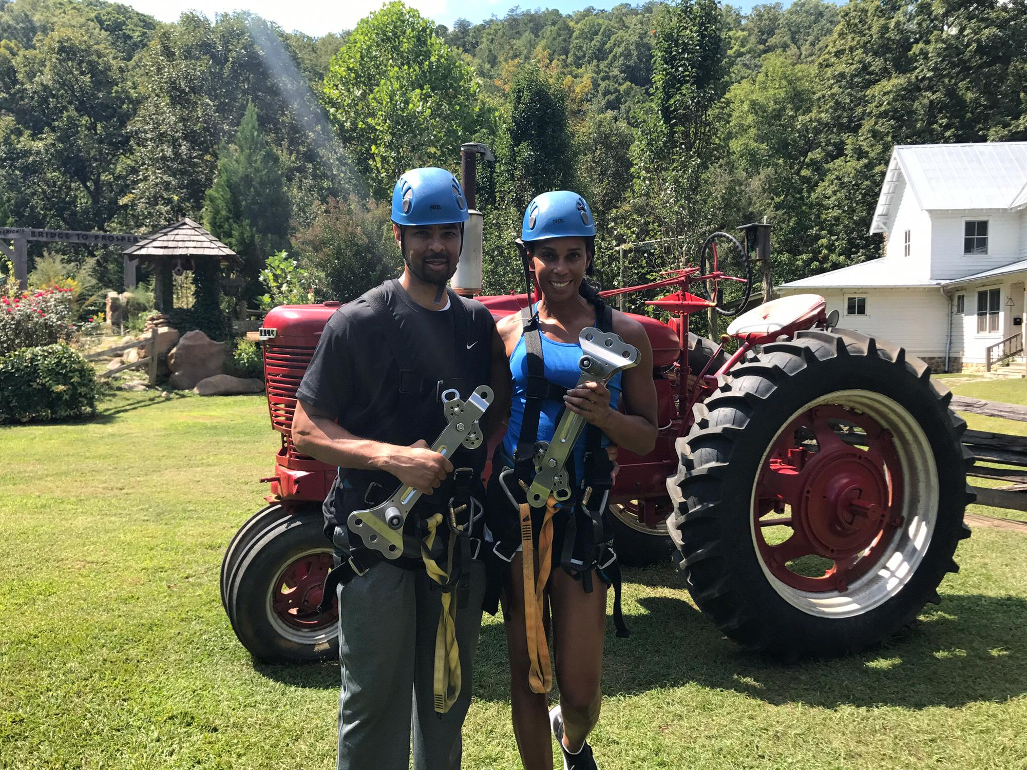 Zip lining in Tennessee. I don’t think Sean will do it again! 😂