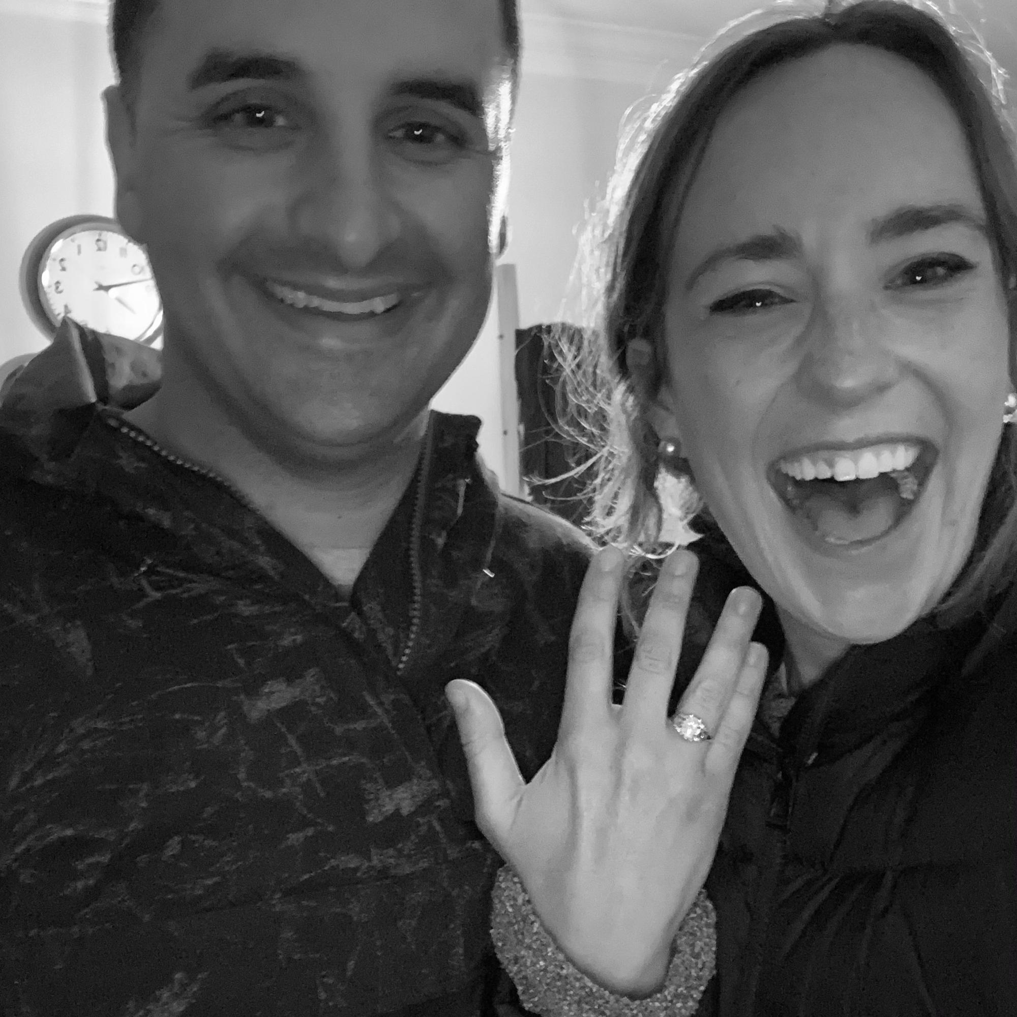 This is when Michael proposed!
And yes. I had to make it black & white because of my bright blue chewing gum.