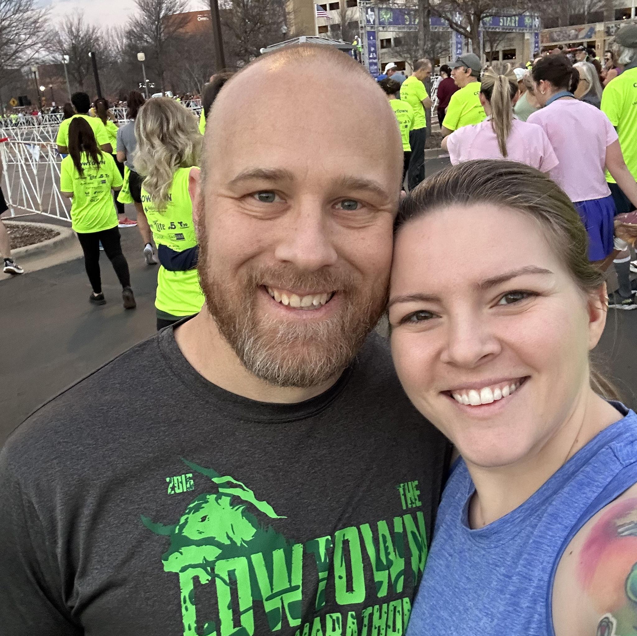 Our first 5K - Cowtown in Ft. Worth. Next up.. Disney half marathon?