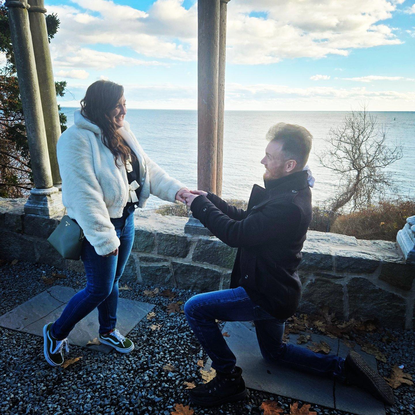 Ryan and Amber revisited the location of their engagement - Hammond Castle - for a few more photos before leaving Massachusetts.