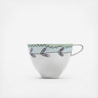 Midnight Flowers Blossom Cappuccino Cup by Marni, Set of 2