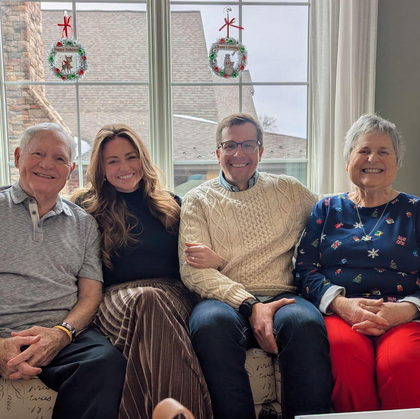 Celebrating engagement with Grammy and Grandpa Whitford! - Dec '25